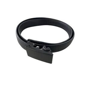 Mission Leather Ratchet Belt Size Medium Adjustable Metal Buckle Black Golf